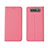 Cloth Case Stands Flip Cover H01 for Samsung Galaxy A80 Pink
