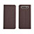 Cloth Case Stands Flip Cover H01 for Samsung Galaxy A90 4G Brown