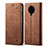 Cloth Case Stands Flip Cover H01 for Xiaomi Poco F2 Pro Brown