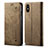 Cloth Case Stands Flip Cover H01 for Xiaomi Redmi 9AT Khaki