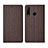 Cloth Case Stands Flip Cover H02 for Huawei Nova 4e Brown