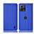 Cloth Case Stands Flip Cover H12P for Motorola Moto Edge 30 Fusion 5G Blue