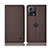 Cloth Case Stands Flip Cover H12P for Motorola Moto Edge 30 Fusion 5G Brown