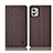 Cloth Case Stands Flip Cover H12P for Motorola Moto G32 Brown