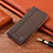 Cloth Case Stands Flip Cover H12P for Motorola Moto G42 Brown