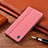 Cloth Case Stands Flip Cover H12P for Motorola Moto G42 Pink
