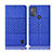 Cloth Case Stands Flip Cover H12P for Motorola Moto G50 Blue