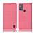 Cloth Case Stands Flip Cover H12P for Motorola Moto G50 Pink