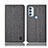 Cloth Case Stands Flip Cover H12P for Motorola Moto G71 5G Gray