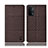 Cloth Case Stands Flip Cover H12P for OnePlus Nord N200 5G Brown