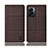 Cloth Case Stands Flip Cover H12P for OnePlus Nord N300 5G Brown