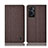Cloth Case Stands Flip Cover H12P for Oppo A36 Brown