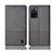 Cloth Case Stands Flip Cover H12P for Oppo A53s 5G Gray