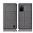 Cloth Case Stands Flip Cover H12P for Oppo A55S 5G Gray