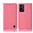 Cloth Case Stands Flip Cover H12P for Oppo A76 Pink