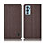 Cloth Case Stands Flip Cover H12P for Oppo Reno6 Pro 5G India Brown