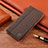 Cloth Case Stands Flip Cover H12P for Oppo Reno6 Z 5G Brown