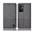 Cloth Case Stands Flip Cover H12P for Oppo Reno7 Lite 5G Gray