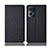 Cloth Case Stands Flip Cover H12P for Oppo Reno7 Pro 5G Black