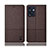 Cloth Case Stands Flip Cover H12P for Oppo Reno7 SE 5G Brown