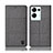 Cloth Case Stands Flip Cover H12P for Oppo Reno9 Pro+ Plus 5G Gray