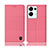 Cloth Case Stands Flip Cover H12P for Oppo Reno9 Pro+ Plus 5G Pink