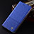 Cloth Case Stands Flip Cover H12P for Samsung Galaxy S25 5G Blue