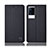 Cloth Case Stands Flip Cover H12P for Vivo iQOO 8 Pro 5G Black