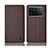 Cloth Case Stands Flip Cover H12P for Vivo iQOO 9 5G Brown