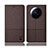Cloth Case Stands Flip Cover H12P for Xiaomi Mi 12S Ultra 5G Brown