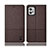 Cloth Case Stands Flip Cover H13P for Motorola Moto G32 Brown