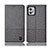 Cloth Case Stands Flip Cover H13P for Motorola Moto G32 Gray