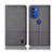 Cloth Case Stands Flip Cover H13P for Motorola Moto G51 5G