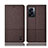 Cloth Case Stands Flip Cover H13P for OnePlus Nord N300 5G Brown