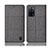 Cloth Case Stands Flip Cover H13P for Oppo A53s 5G Gray