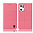 Cloth Case Stands Flip Cover H13P for Oppo Find X5 5G Pink