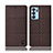 Cloth Case Stands Flip Cover H13P for Oppo Reno6 5G Brown