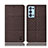 Cloth Case Stands Flip Cover H13P for Oppo Reno6 Pro 5G Brown