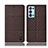 Cloth Case Stands Flip Cover H13P for Oppo Reno6 Pro+ Plus 5G Brown