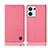 Cloth Case Stands Flip Cover H13P for Oppo Reno8 5G Pink