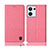 Cloth Case Stands Flip Cover H13P for Oppo Reno9 Pro 5G Pink