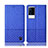 Cloth Case Stands Flip Cover H13P for Vivo iQOO 8 5G Blue