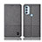 Cloth Case Stands Flip Cover H14P for Motorola Moto G71 5G Gray