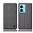 Cloth Case Stands Flip Cover H14P for Oppo A58 5G Gray