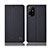 Cloth Case Stands Flip Cover H14P for Oppo F19 Pro+ Plus 5G Black