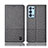 Cloth Case Stands Flip Cover H14P for Oppo Reno6 Pro+ Plus 5G Gray
