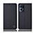 Cloth Case Stands Flip Cover H14P for Oppo Reno7 Pro 5G Black