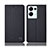 Cloth Case Stands Flip Cover H14P for Oppo Reno9 Pro+ Plus 5G Black