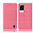 Cloth Case Stands Flip Cover H14P for Vivo iQOO 8 5G Pink