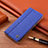 Cloth Case Stands Flip Cover H24P for Vivo iQOO 9 Pro 5G Blue